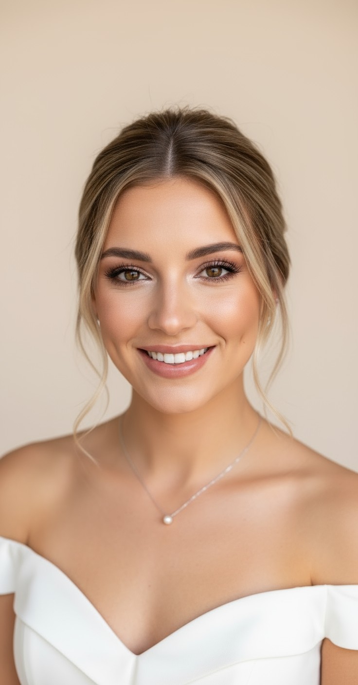 After Messy Updo Wedding Hair